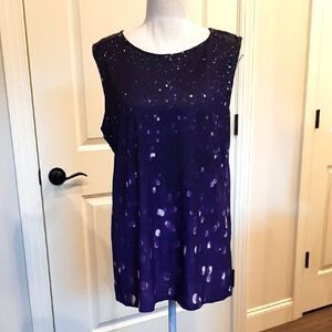 Lily Purple and White Tank